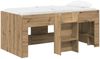 vidaXL Hochbett für Kinder 2 pcs Kunsthandwerk Eiche Holzwerkstoff 3422578 Bild 2