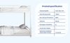 Etagenbett, Zwei Einzelbetten, Schweres stabiles Metallbett, Sicherheitsgeländer, Kein Boxspring erforderlich, Metall Bild 4