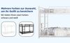 Etagenbett, Zwei Einzelbetten, Schweres stabiles Metallbett, Sicherheitsgeländer, Kein Boxspring erforderlich, Metall Bild 3