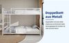 Etagenbett, Zwei Einzelbetten, Schweres stabiles Metallbett, Sicherheitsgeländer, Kein Boxspring erforderlich, Metall Bild 5