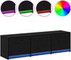 vidaXL TV-Schränk Schwarz Eichen-Optik 140 x 34 x 40 cm Holzwerkstoff 8006558 Bild 4