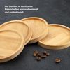 Bambus Untersetzer rund 6er Set Holz Glasuntersetzer Getränke Tassen Bar Bild 5