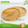Bambus Untersetzer rund 6er Set Holz Glasuntersetzer Getränke Tassen Bar Bild 2