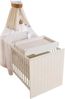roba Wickelplatte - inkl. Wickelauflage Vichy beige - Zum Aufsetzen auf Baby- & Kinderbetten - Weiß Bild 2