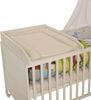 roba Wickelplatte - inkl. Wickelauflage Vichy beige - Zum Aufsetzen auf Baby- & Kinderbetten - Weiß Bild 4
