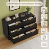 GarveeMore Kommode mit 3/ 4 / 6 Schubladen Sideboard Komodenschrank Schubladenschrank Bild 4