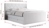 Boxspringbett KING EIGAR, mit einer Doppelmatratze, einem genähten Kopfteil - 140x200 - Weiß Kunstleder - H4 Bild 5