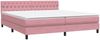 vidaXL Boxspringbett mit Matratze & LED Rosa 180x210 cm Samt 3317186 Bild 5