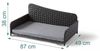 Relaxdays Hundebett Rattan mit Kissen Bild 4