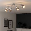 Deckenleuchte, chrom grau, dimmbar, Spots schwenkbar, L 85 cm Bild 2
