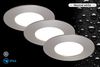 Briloner Leuchten LED Einbaustrahler 7113-432, LED fest integriert, 2700K - Extra-Warmweiß, 3er Set, ultraflach, IP44, matt-nickel, 8,5 cm Bild 3