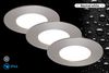 Briloner Leuchten LED Einbaustrahler 7113-432, LED fest integriert, 2700K - Extra-Warmweiß, 3er Set, ultraflach, IP44, matt-nickel, 8,5 cm Bild 2