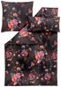 Estella Mako-Satin Bettwäsche DD 155x220 Joyce Blumen Rosen Romantik grau 7931-920 Bild 2