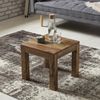 Couchtisch Massivholz Sheesham 45 x 40 x 45 cm Wohnzimmertisch braun Beistelltisch Naturorodukt Wohnzimmermöbel Unikat modern Massivholzmöbel Echtholz Bild 2