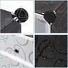 Mondeer Schuhschrank Schuhschrank mit Tür, DIY Schuhschrank, 12 Fächer, Kunststoff, 95x37x107cm Bild 3