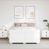 vidaXL Bettrahmen mit Matratze Weiß 140 x 200 cm Stoff 3399239 Bild 3