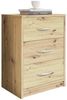 Nachtkommode >Bettine< in Artisan Eiche Nachbildung - 39x54x28cm (BxHxT) Bild 3