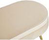 Sitzpouf Oval Beige 99 x 44 cm Samt mit Metallbeinen Gold Bild 4