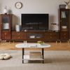 Couchtisch Aibiju Holzbeine 2-Stufiger Stauraum Weiß Schwarz YD-011M Bild 2