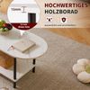 Couchtisch Aibiju Holzbeine 2-Stufiger Stauraum Weiß Schwarz YD-011M Bild 4