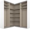 Rauch Möbel Quadra Schrank Eckschrank Schwebetürenschrank, Grau, 4-trg, inkl. 2 Kleiderstangen, 12 Einlegeböden, BxHxT 181 x 229 x 187 cm Bild 3