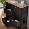 Kommode Belaro Schwarz 80 x 95 cm mit 8 Schubladen Vicco Bild 4