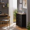 Kommode Belaro Schwarz 80 x 95 cm mit 8 Schubladen Vicco Bild 3