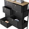 Kommode Belaro Schwarz 80 x 95 cm mit 8 Schubladen Vicco Bild 5