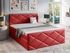 Mirjan24 Boxspringbett Alpiry, Rot, 140x200 cm, Kunstleder Bild 2