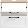 Waschbeckenunterschrank >Lyon< in weiß, Wotaneiche, MDF - 60x54x35cm (BxHxT) Bild 5