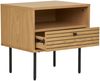 House Nordic Beistelltisch, 1 Schublade, Eichenfurnier, natur, Beine aus schwarzem Metall, 50x40x50 cm Bild 3