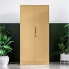 Domator Metallschrank 185 x 90 x 45 cm | Aktenschrank Abschließbar mit Kleiderstange, Pulverbeschichtung | Aufbewahrungsschrank Umkleideschrank Spind Kleiderstange | Beige Bild 2