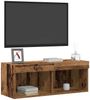TV-Lowboard, TV-Schrankset mit LED Altholz 80x30x30 cm Holzwerkstoff Bild 3