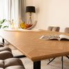 HOME DELUXE Essgruppe Eckig AVENCIA inkl. U-Fuß - 240 x 120 cm Fishbone Oak 6 Stühle Grau Bild 3