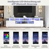 STILVORA Lowboard mit Schublade,TV-Schrank TV-Lowboard Hochglanz mit LED&Ablagebereich Bild 4