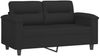 vidaXL 2-tlg. Sofagarnitur mit Kissen Schwarz Mikrofasergewebe 3202353 Bild 3