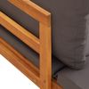 vidaXL Sonnenliegen mit Dunkelgrauen Kissen 2 Stk. Akazienholz 3087269 Bild 5