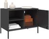 TV-Schrank, TV-Lowboard Schwarz 68x39x50,5 cm Stahl Bild 5