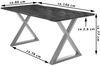 Esstisch Baumkante massiv Akazie nussbaum 140 x 80 silber X-Gestell LUBIN 76509189 Bild 2