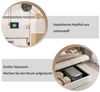 ADWOLT Polsterbett Doppelbett Stauraumbett Hydraulisch anhebbarer mit USB+TypeC, 160x200 cm,Gepolstert,Speicherfunktion,Beige,Leinenmaterial Bild 4