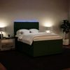 vidaXL Boxspringbett mit Matratze Dunkelgrün 140x190 cm Samt 3293215 Bild 5