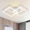 Nettlife LED Deckenleuchte Modern Schwarz/Weiß Eckig Schlafzimmer 24W Metall 3000K/4000K, LED fest integriert, Neutralweiß, Deckenbeleuchtung für Wohnzimmer Flur Schlafzimmer Küche Bild 5