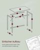 VASAGLE Schreibtisch, Kleiner Computertisch, Bürotisch, für Arbeitszimmer, Schlafzimmer, 60 x 120 x 76 cm, moderner Stil, Metallgestell, ahornweiß Bild 4