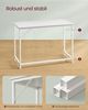VASAGLE Schreibtisch, Kleiner Computertisch, Bürotisch, für Arbeitszimmer, Schlafzimmer, 60 x 120 x 76 cm, moderner Stil, Metallgestell, ahornweiß Bild 5