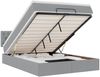 vidaXL Ottomane Bett mit Matratze & LEDs Hellgrau 140x190 cm Stoff 3312388 Bild 2