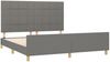 vidaXL Polsterbett mit Kopfteil Stoff Dunkelgrau 160x200 cm Bild 4
