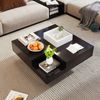 Couchtisch mit abnehmbarer Aufbewahrungsbox, Sofatisch, Kaffeetisch, Wohnzimmertisch, schwarz Bild 3