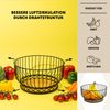 bremermann Obstkorb 2er Set mit Serviettenhalter, Metall, schwarz Bild 3