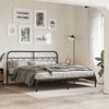 Doppelbett, Bettgestell Modernen mit Kopfteil Metall Schwarz 183x213 cm d606e Bild 2