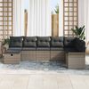 vidaXL Garten-Sofa-Set mit Kissen mit Speicher 8 pcs Grau Poly Rattan 3360260 Bild 3